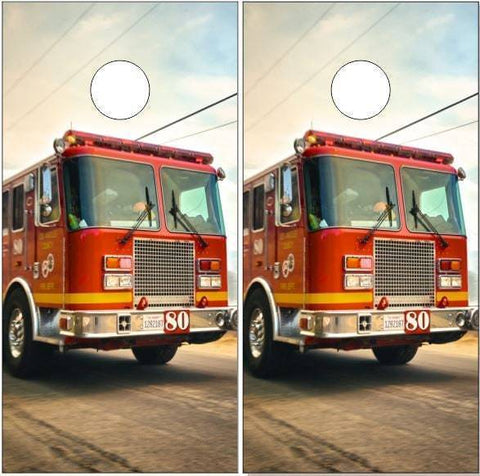 Firetruck Cornhole Boards