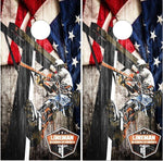 Lineman American Flag Wood Freedom Bundle