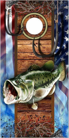 Bass Fish Hooks American Flag Freedom Bundle