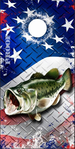 Bass Fish Splash American Flag Freedom Bundle